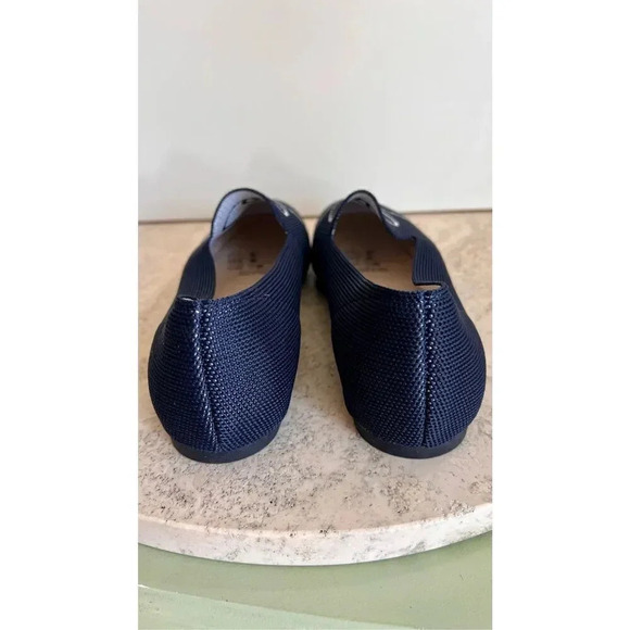 Serra Womens Blue Sketched Heart Recycled Canvas Flats Shoes Size 8 - Picture 5 of 9